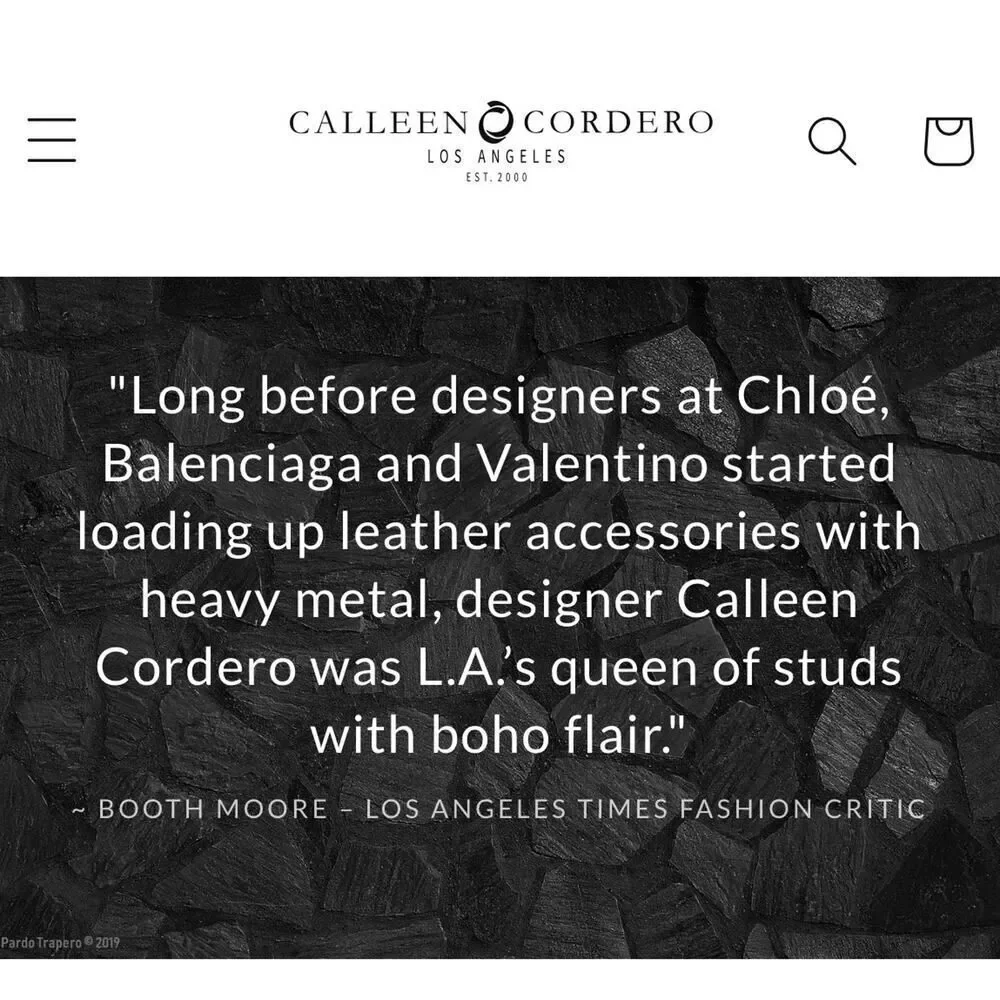 Calleen Cordero Handmade Black Leather & Silver Studded Crossbody Messenger Bag - Picture 8 of 8